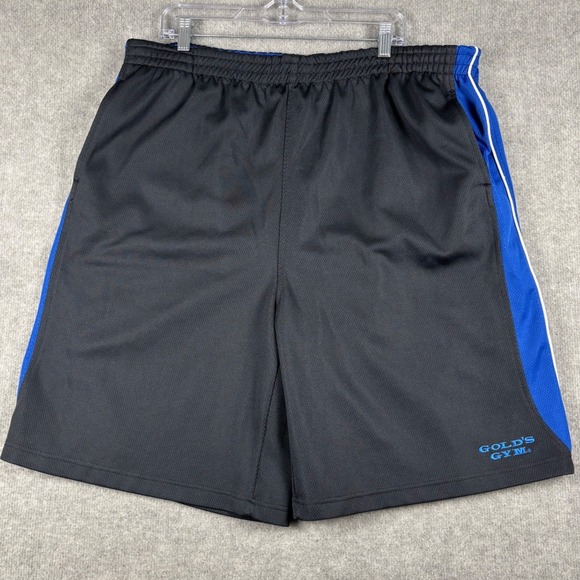Gold's Gym Other - Gold's Gym Mesh Athletic Training Shorts 2XL Black Blue Drawstring Pockets